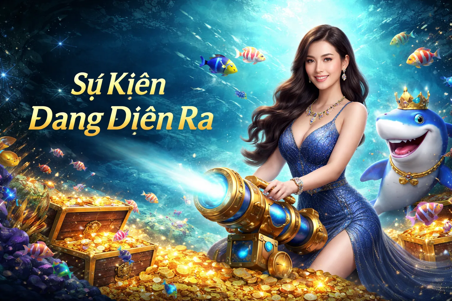 Giao diện trò chơi bắn cá F1680 với đồ họa sống động và mục tiêu cá