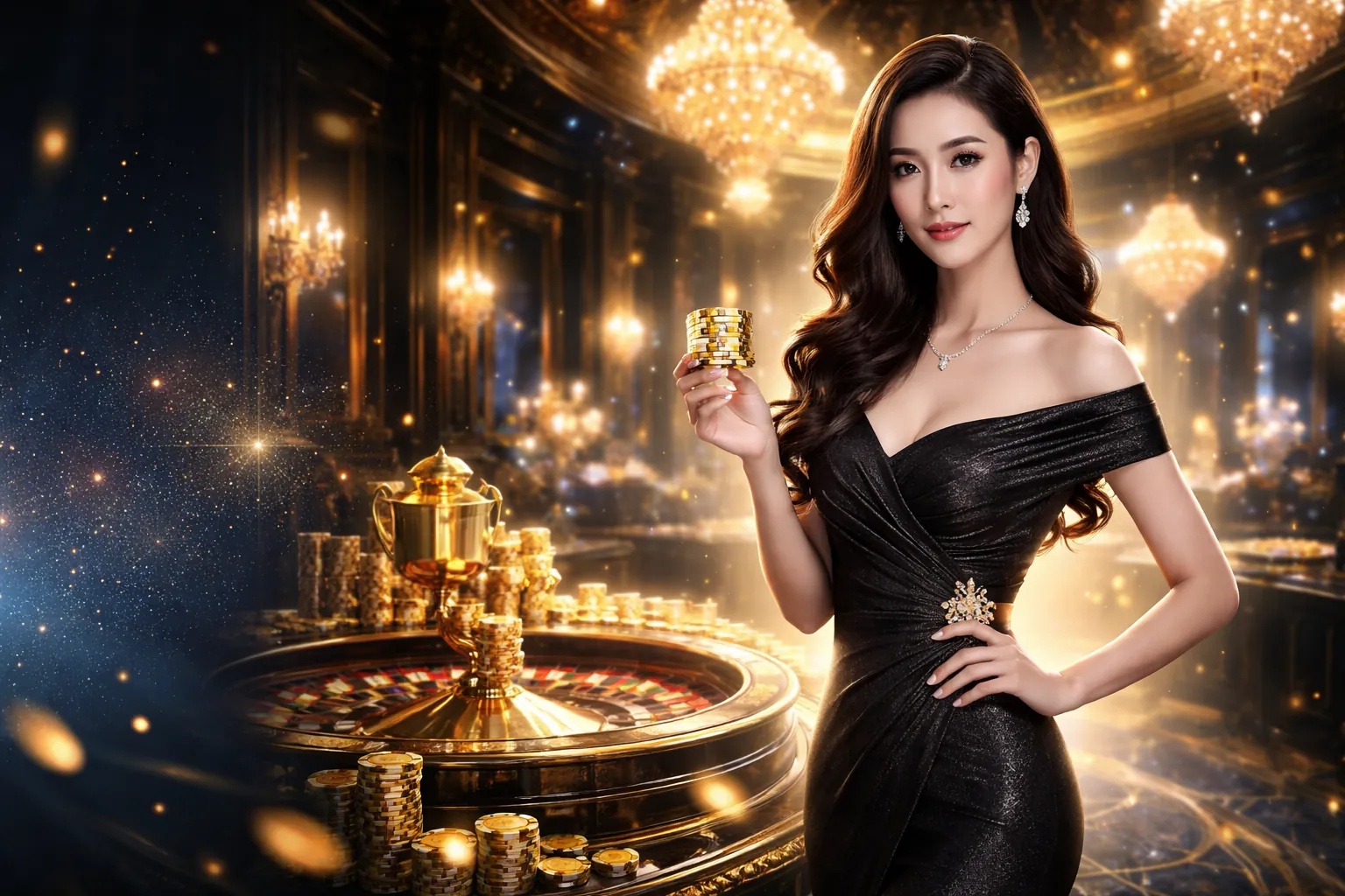 Hình ảnh chính trò chơi bắn cá F1680 với các sinh vật biển và kho báu